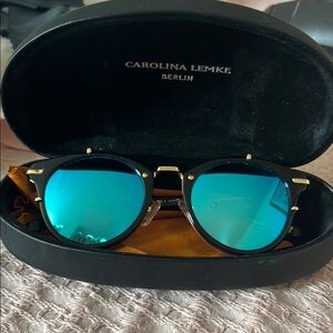 Carolina Lemke Blue Lens Sunglasses